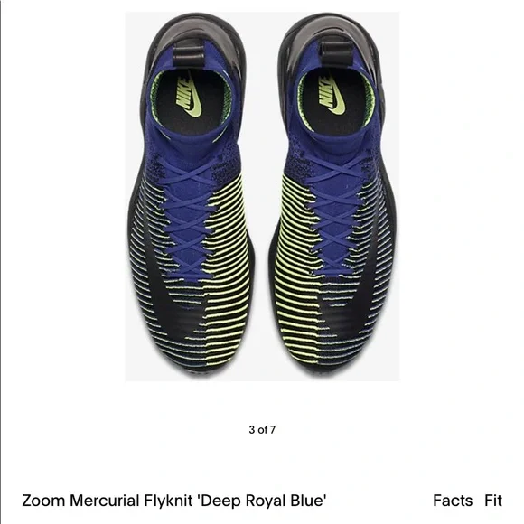 Nike | Shoes | Zoom Mercurial Flyknit Deep Royal Blue Used  display picture 1